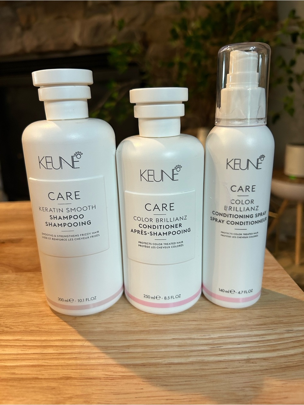 KEUNE Brillianz White Shampoo, Conditioner & Spray Set